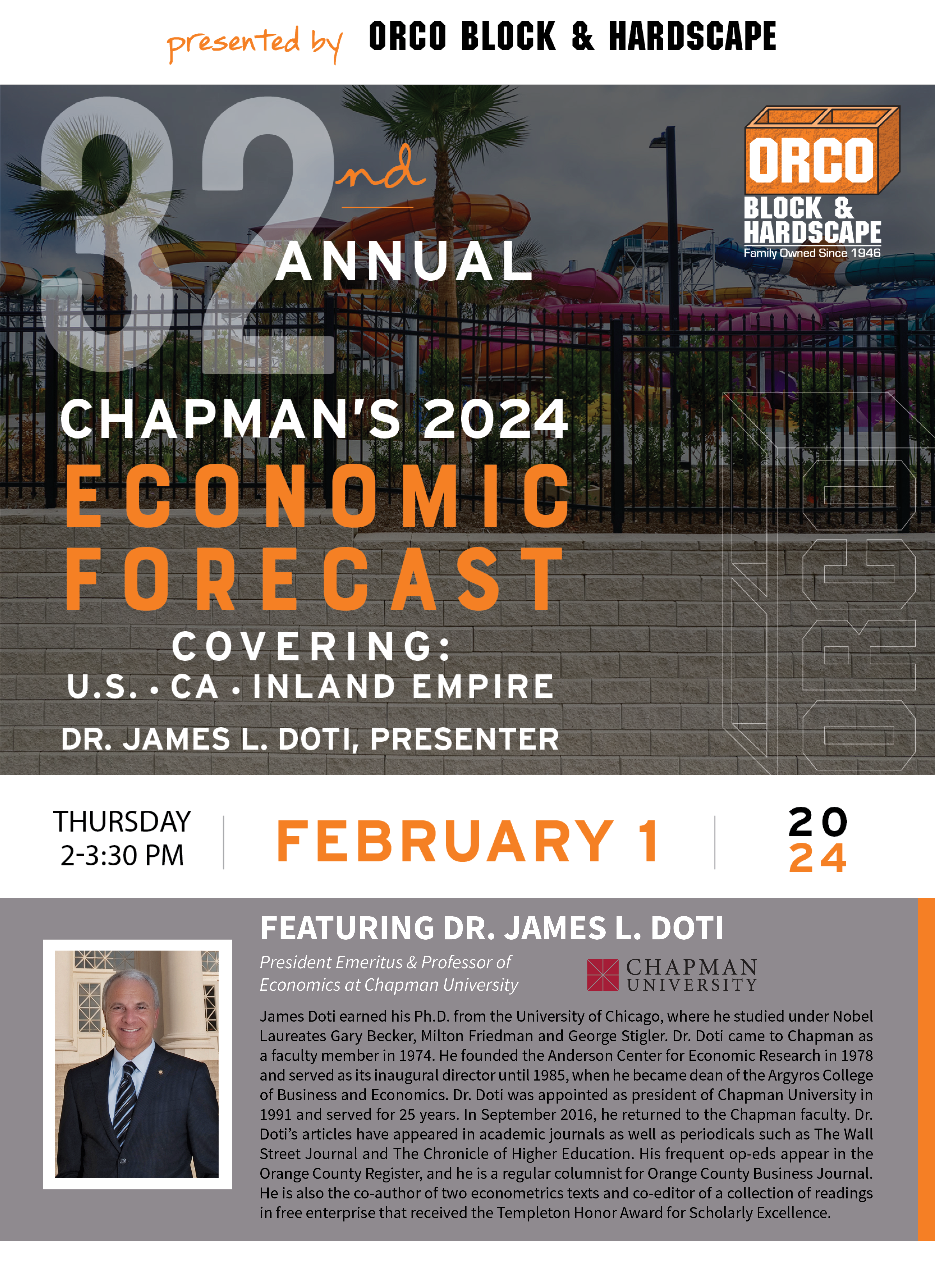 Chapman University 2024 Economic Forecast: 2/1/24, 2:00 pm